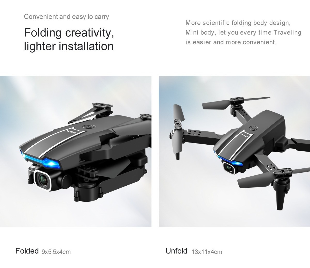 Drone Infantil Profissional Controle Remoto Com Camera - Imagem 13