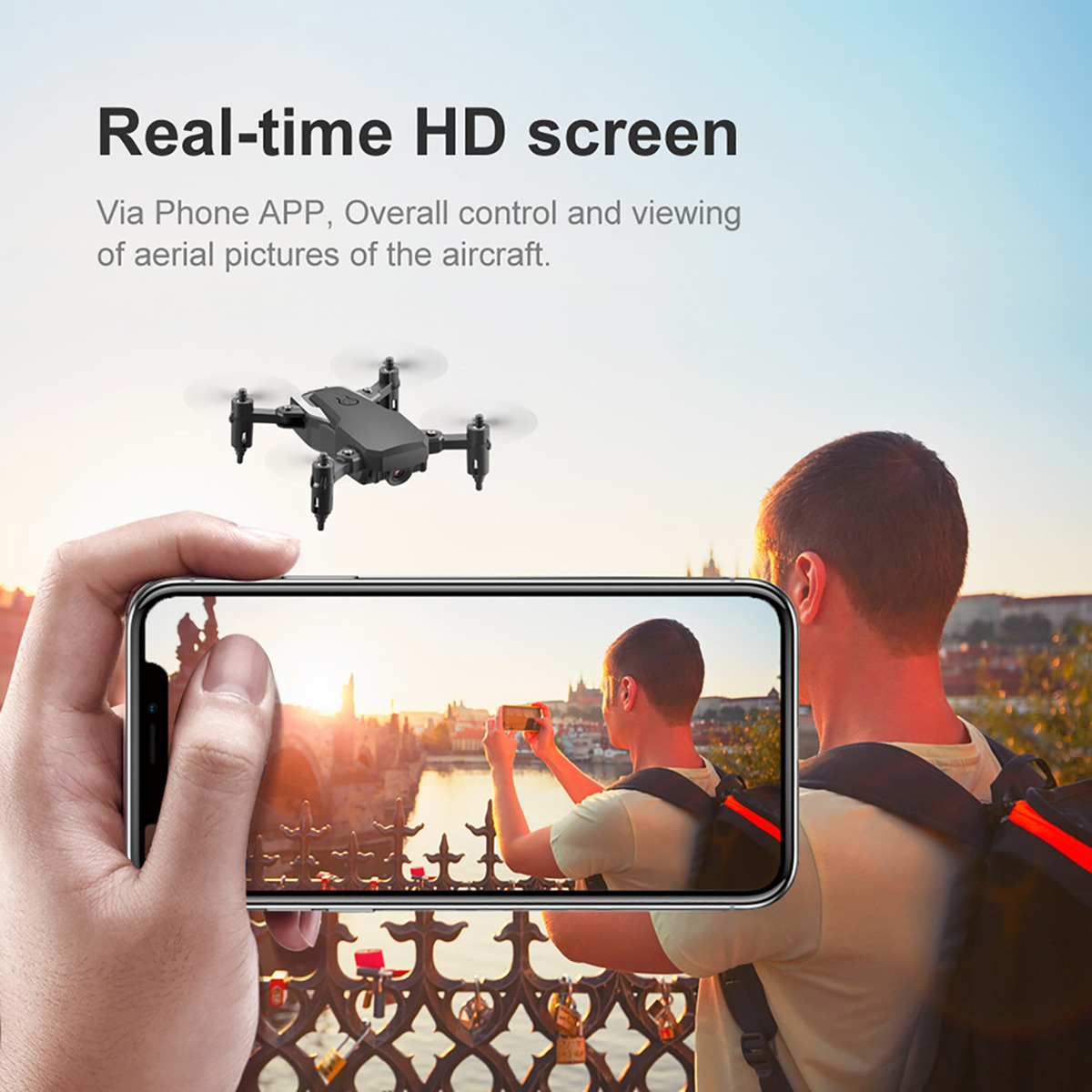 4k Altitude Hold Rc Drone Controle Remoto Quadcopter Dobráve - Imagem 3