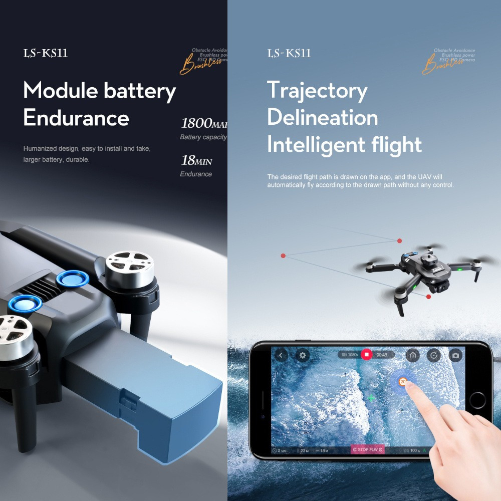 Mini Drone Profissional Com Câmera, Motor Brushless - Imagem 8