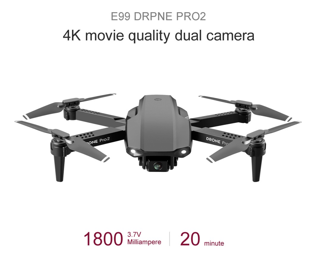 Quadcopter Fpv Rc Rc De Câmera Dupla Lsrc E99 Pro2 4k Com 2 - Imagem 7