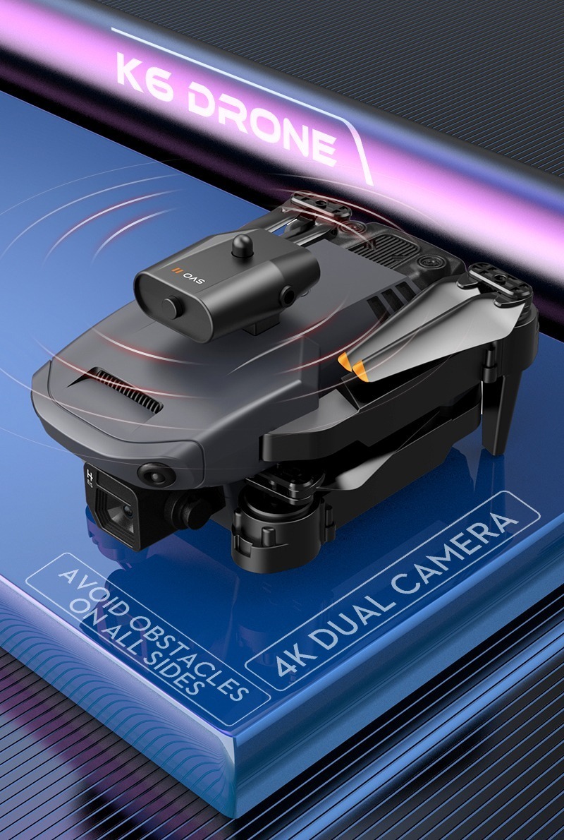 Mini Dobra Drone K6 Profissional Doble Camara 4k+3 Baterias - Imagem 8