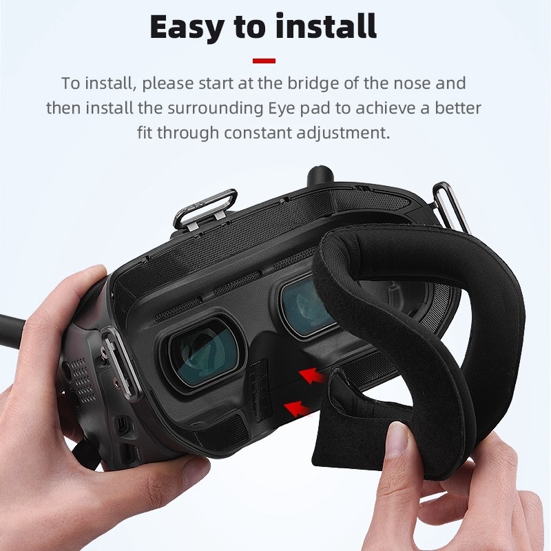 Capa De Máscara Facial Para Óculos Fpv V2 Drone Flight Glass - Imagem 4