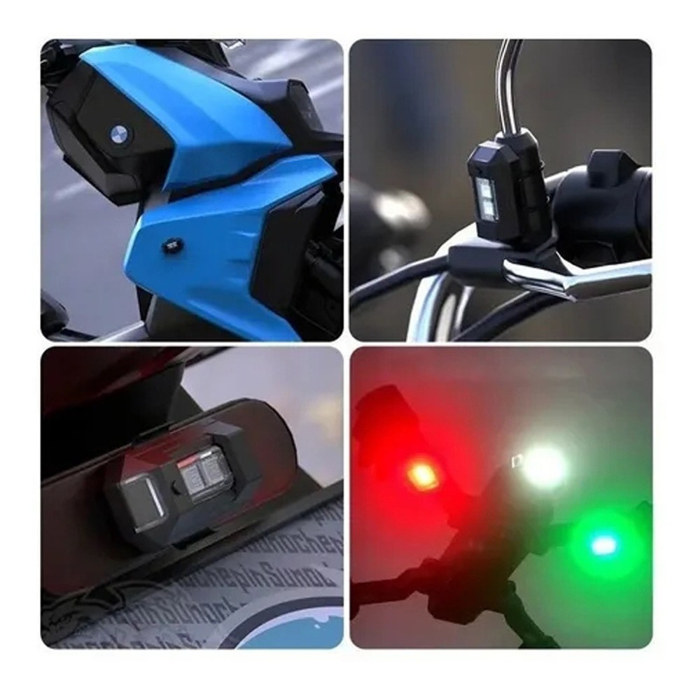 10 Levou Luz De Advertência Anticolisão Mini Luz De Sinal De - Imagem 4
