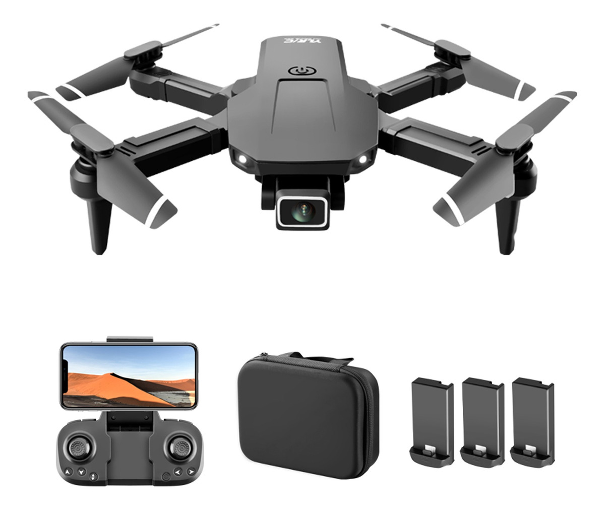 Drone Rc Com Câmera 4k Wifi Fpv Dual Camera Drone Mini
