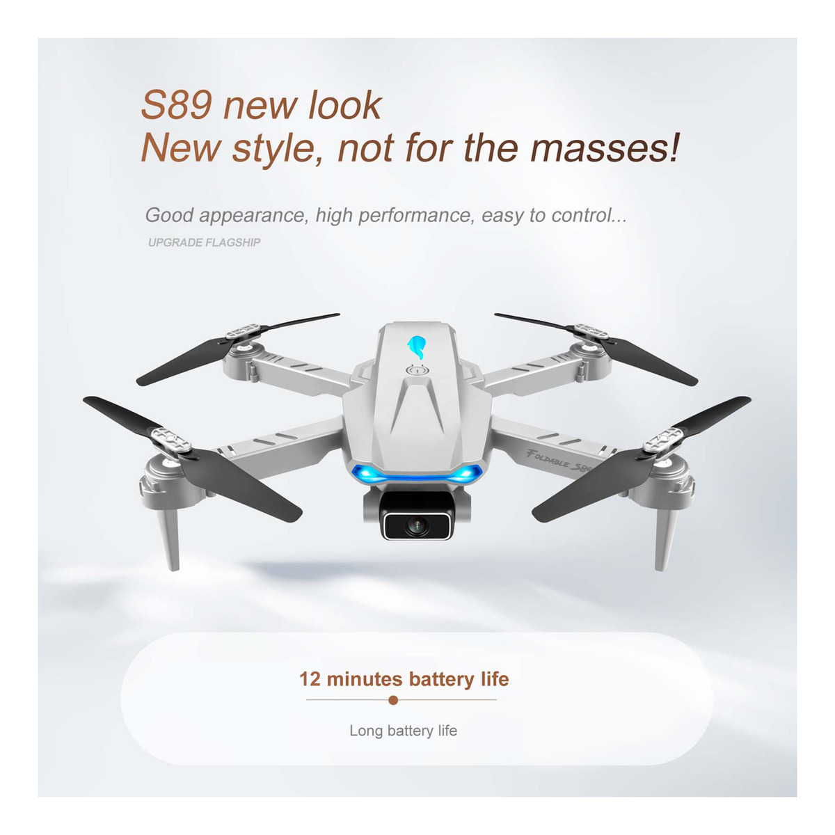 Drone S89 Rc Para Iniciantes Rc Aircraft Mini Dobrável - Imagem 4