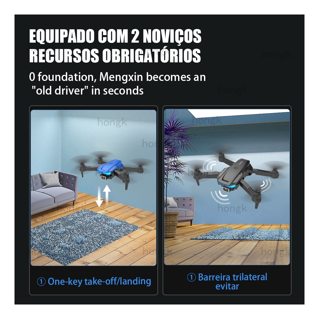 Aeronave Dobrável F185pro Mini Drone 4k - Imagem 5