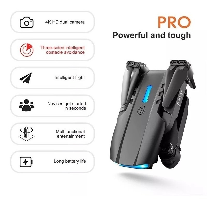 E99 Pro Drone 4k Câmera Dupla Edição Para Evitar Obstáculos - Imagem 5