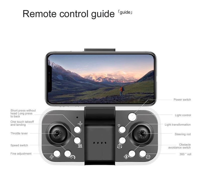 Mini Drone S98 Novo Rc 4k Hd Barato Com Câmera Dupla Com Led - Imagem 4