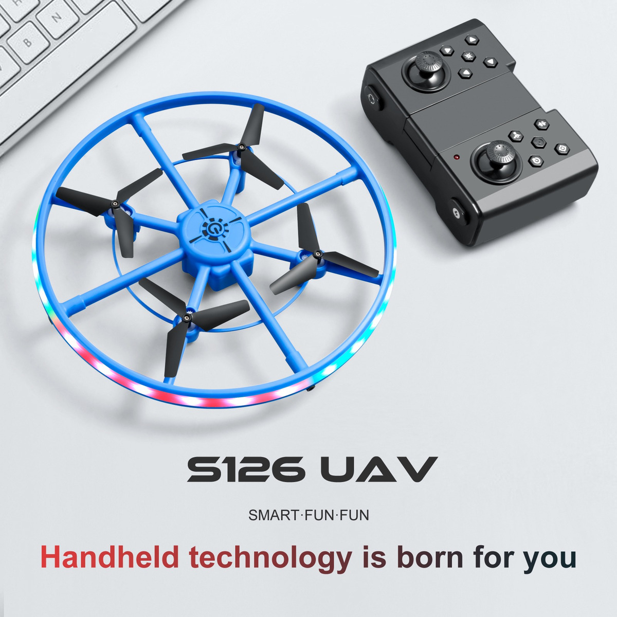 Drone De Veículo Aéreo Circular Infantil Para Evitar Obstácu - Imagem 5