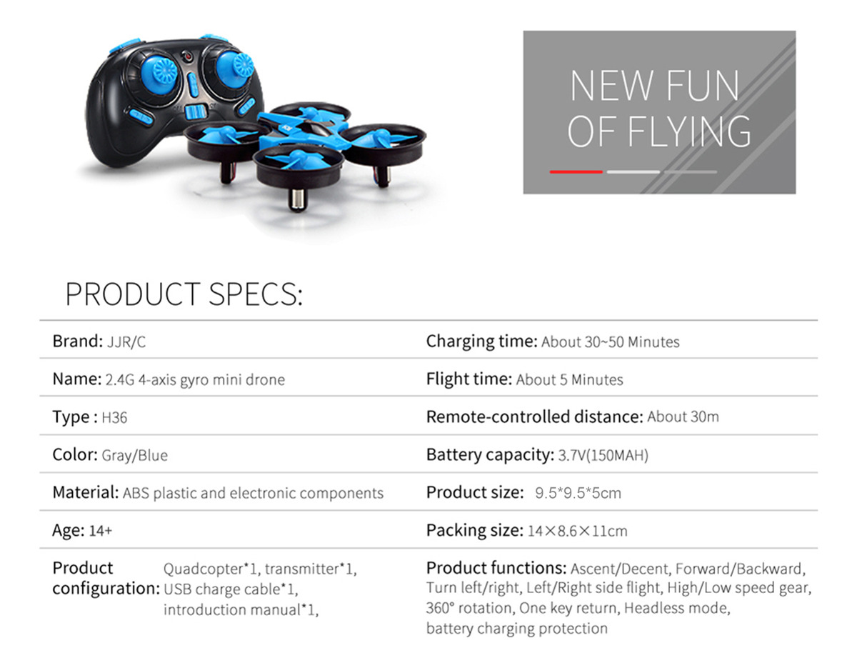 Aeronave Quadricóptero 4ch 360 Degree Flip 2.4g Rc Com Led - Imagem 4