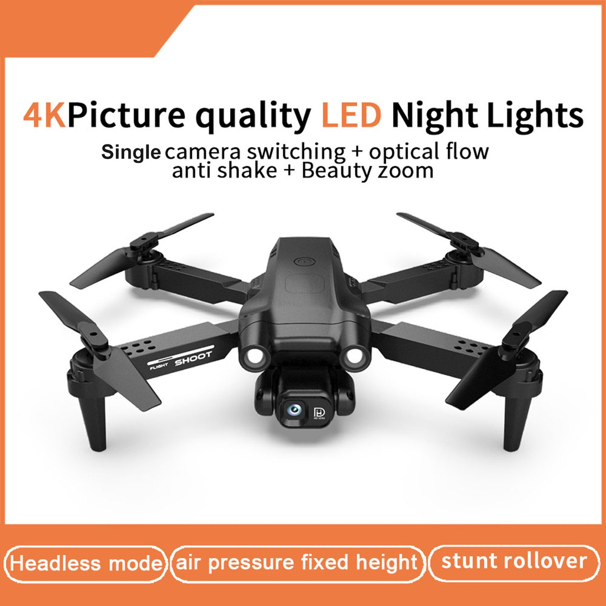 Quadricóptero Dobrável Fpv 3d Flip 4ch Rc Drone De 2,4 G (pr - Imagem 4
