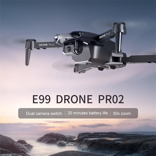 1080p Hd Uav E99 Pro2 2hd Câmera 2 Bateria - Imagem 2