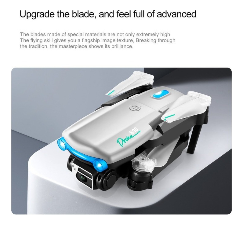 Mini Drone S98 Novo Rc 4k Hd Barato Com Câmera Dupla Com Led - Imagem 5