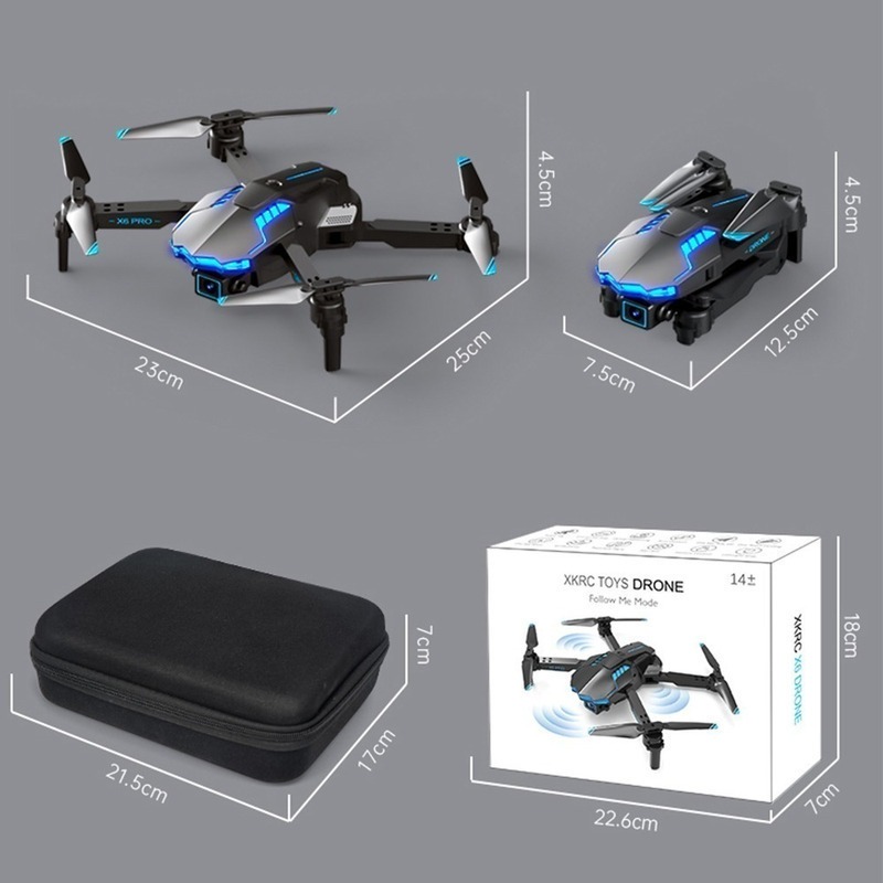 Mini Drones Profissionais Com Câmera 4k Wifi Fpv Evitação - Imagem 6