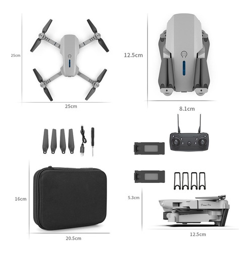 Drone Profissional E88 Pro 2.4ghz Com Câmera Hd E 2 Bateria - Imagem 12
