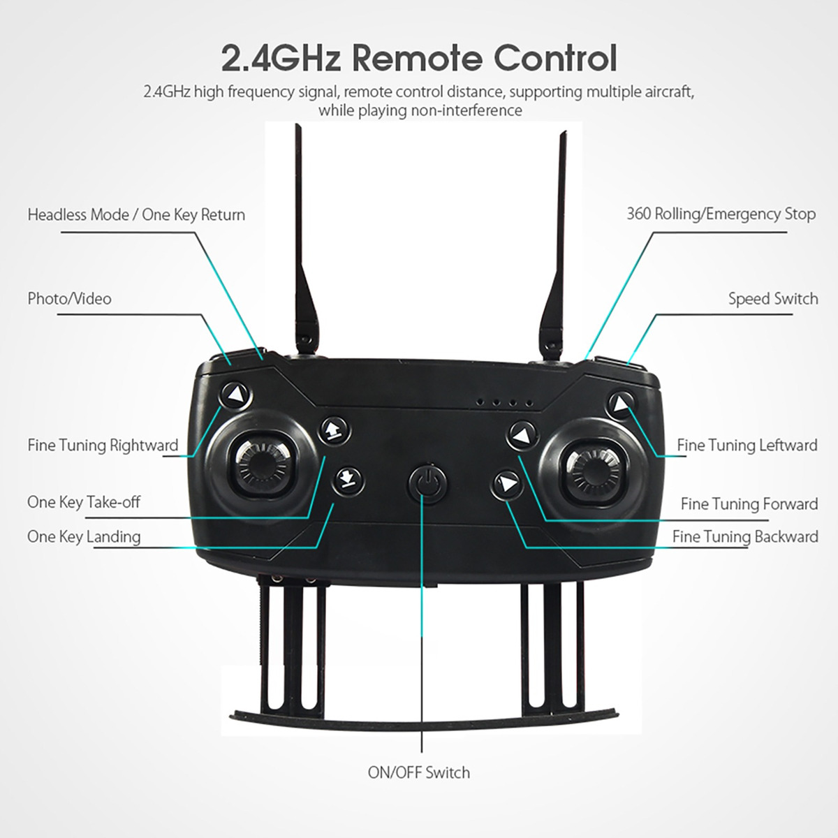 Câmera Wlr/c E58 4k Rc Drone Fpv Altitude Hold Quadcopter - Imagem 5