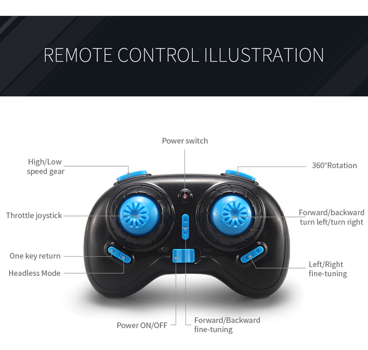 Aeronave Quadricóptero 4ch 360 Degree Flip 2.4g Rc Com Led - Imagem 3