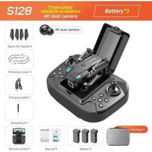 Drone Com Câmera Dupla De 2,4 Ghz 4k Com 3 Baterias S128