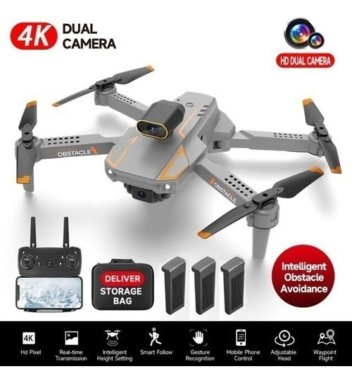 Câmera Dupla Drone 2.4ghz 4k De Longa Duração Com Bateria S9