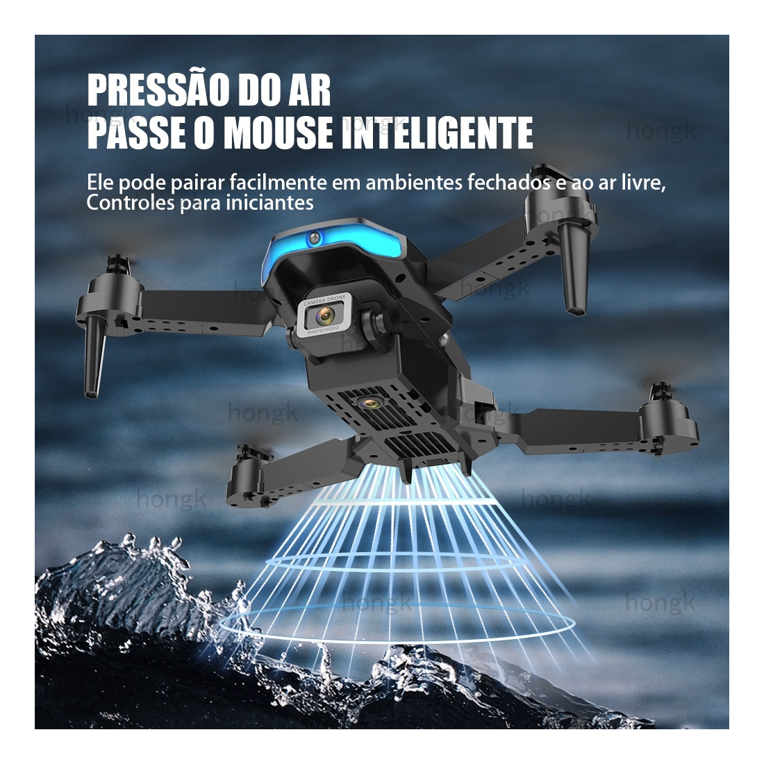 Aeronave Dobrável F185pro Mini Drone 4k - Imagem 3