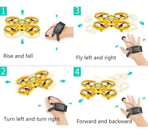 Drone Quadricóptero Acrobático Stunt Com Controle Por Gestos - Imagem 4