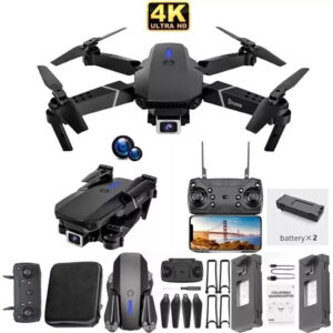 Mini Drone E88 Hd Câmera Dupla Barata Nível Iniciante