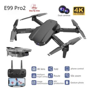 Câmera Dupla E99 Pro2 Rc Mini Drone 4k Hd