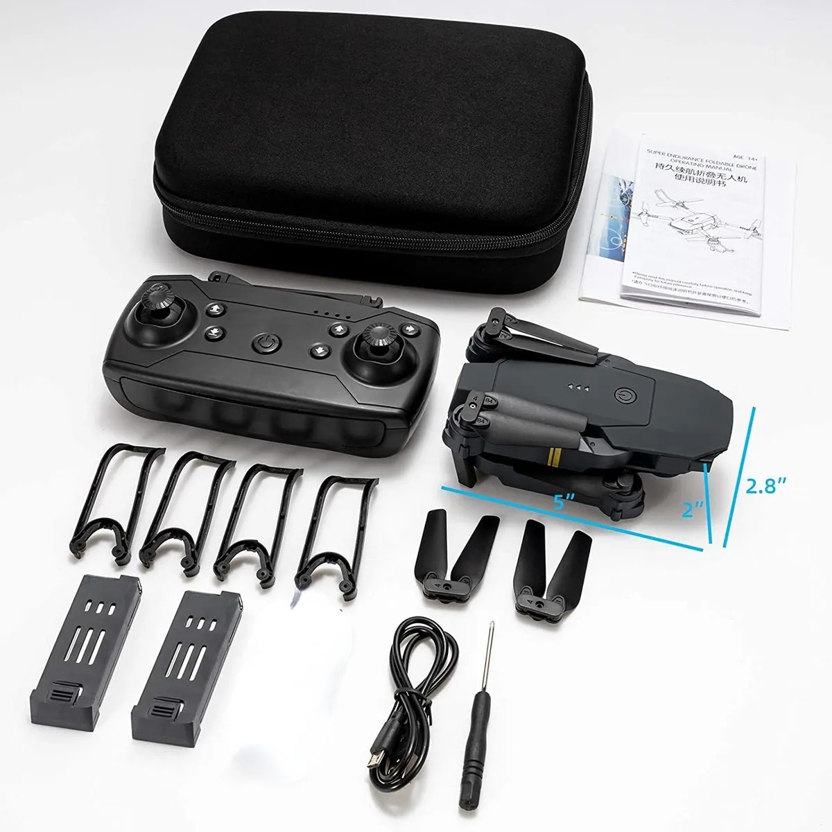 Drone E58 Completo Iniciantes Com Câmera 2.4ghz 2 Baterias - Imagem 2