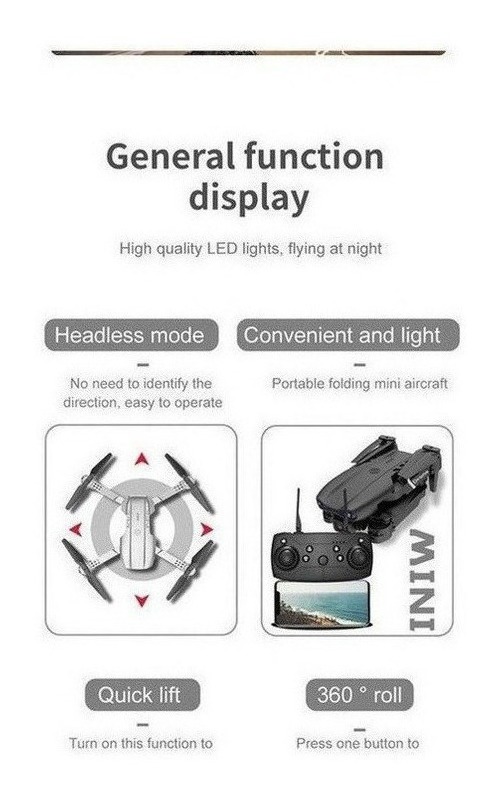 Câmera 4k Mini Drone E99 Pro Professional Com 2 Baterias - Imagem 6