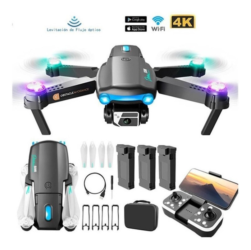 Drone Profissional Câmera 4k Evitação + 3 Baterias - Imagem 7