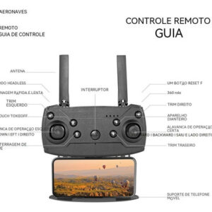 Drone E99 Pro Com 2 Câmera Aérea Hd Profissional E 2 Bateria