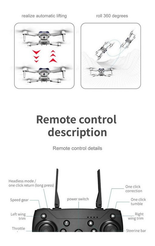 Mini Drone E99 Com Câmera Para Filmagens Amadoras Single Len - Imagem 8