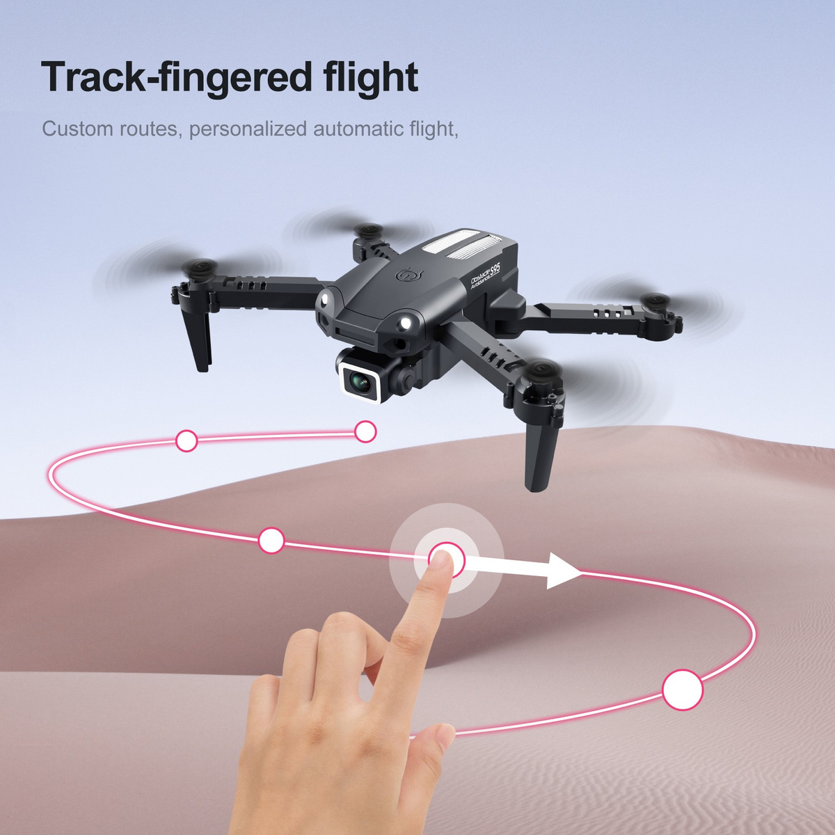Mini Drone Dobrável De Quatro Eixos S95 - Imagem 6