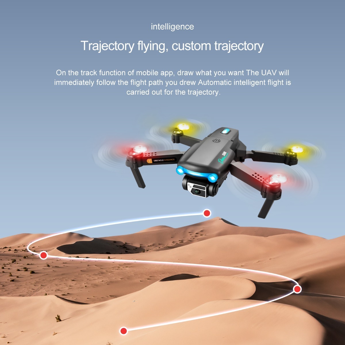 Drone Com Câmera De Quatro Eixos Dobrável S89 4k - Imagem 7