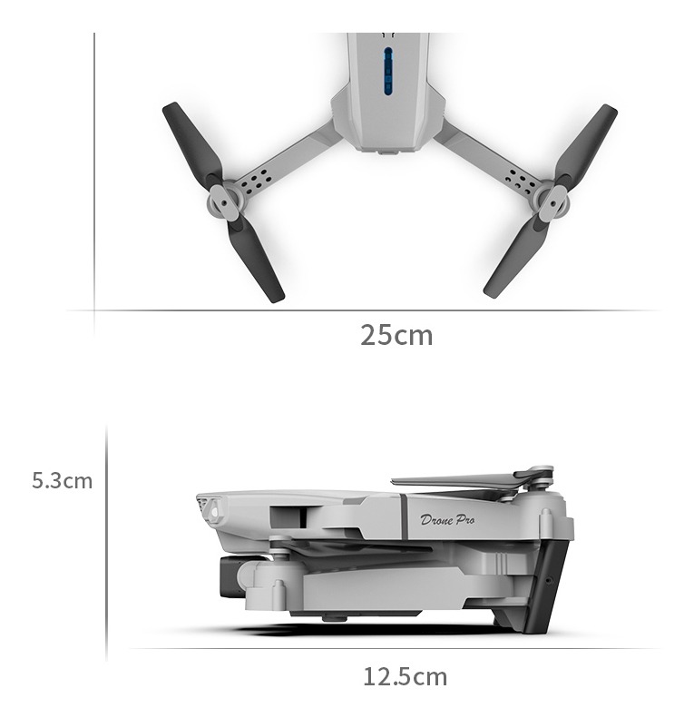 Câmera Dupla Drone 2.4ghz 4k De Longa Duração Com Bateria - Imagem 6