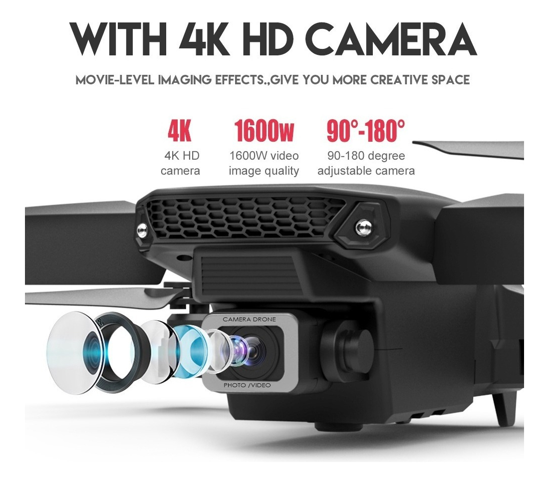 Ls-e525/e88 Mini Drones Com Camara Baratos Fantasma+bolsa 4k - Imagem 6