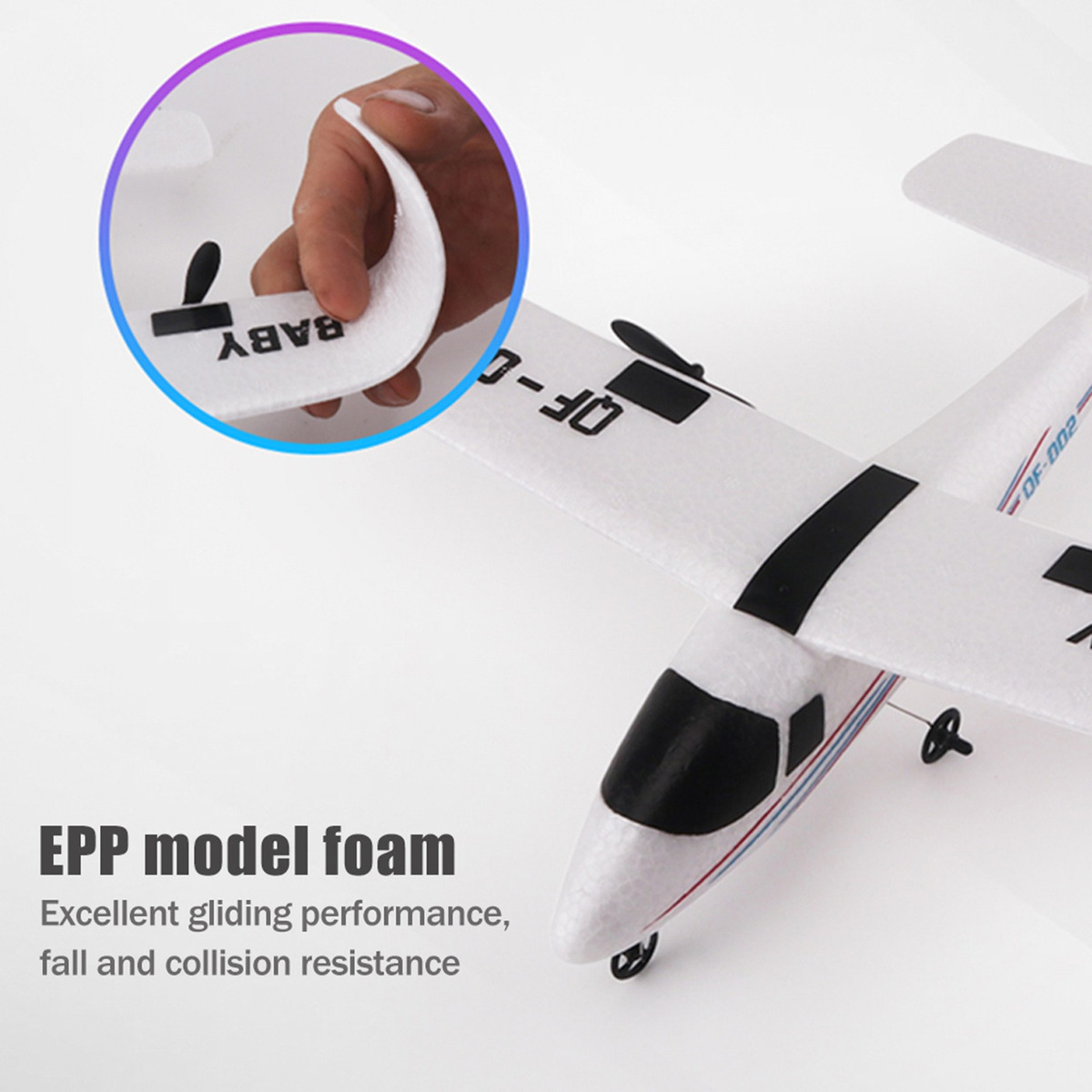 Aeronave Rc De 2,4 Ghz 2ch Epp Foam Fixed Wing Diy Electric - Imagem 8