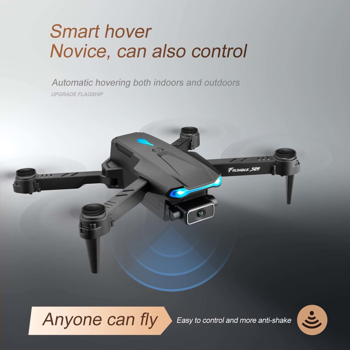S89 Rc Drone Com Câmera 4k Wifi Cinza 4k 3 Baterias - Imagem 5
