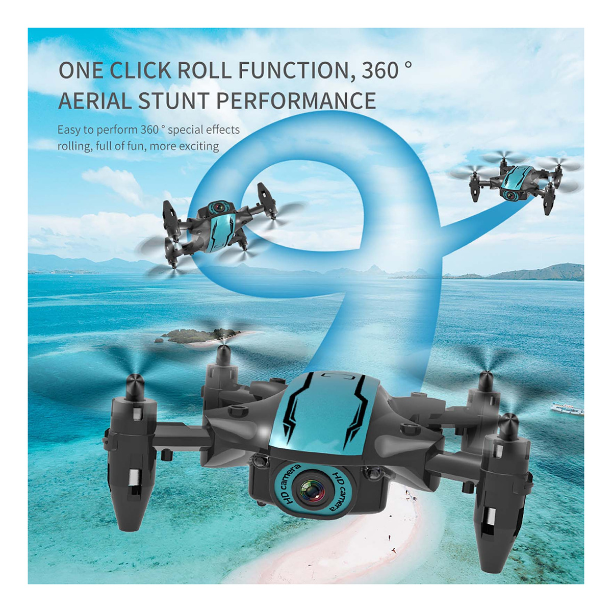 Cs02 Rc Drone Com Câmera 480p Wifi Fpv Iniciante Drone Mini - Imagem 4