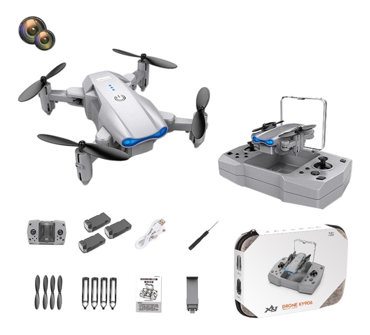 Ky906 Mini Drone 4k Altitude Hold Rc Helicóptero - Imagem 41