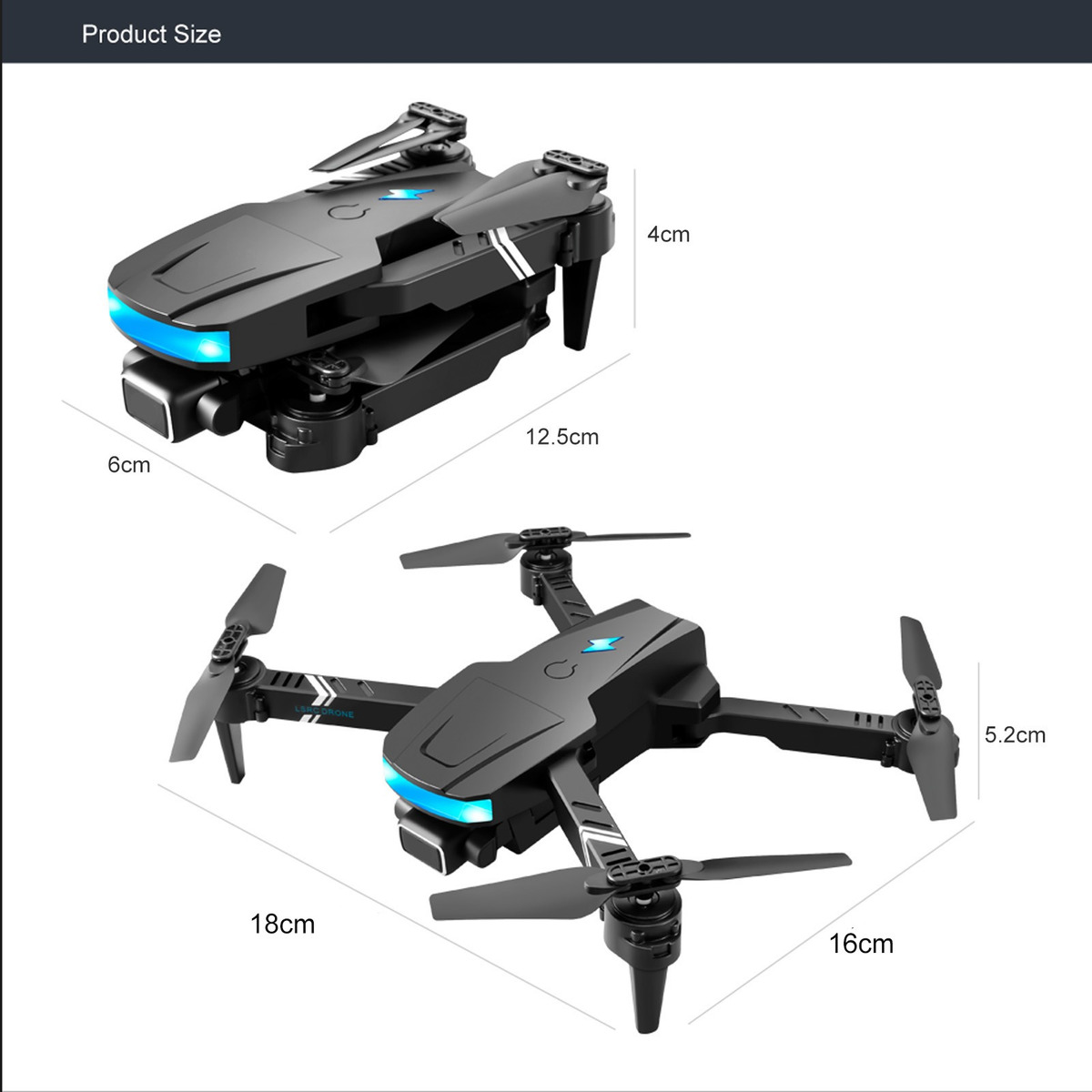 Rc Quadcopter Ls-878 Bolsa Wifi Função Drone Com Modo Duplo - Imagem 6