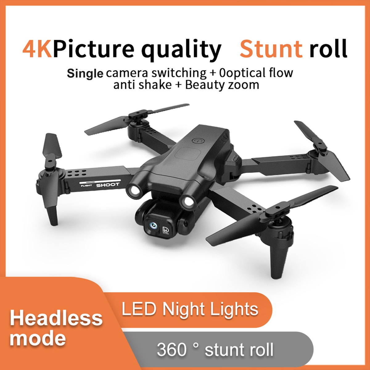 Quadricóptero Dobrável Fpv 3d Flip 4ch Rc Drone De 2,4 G (pr - Imagem 3