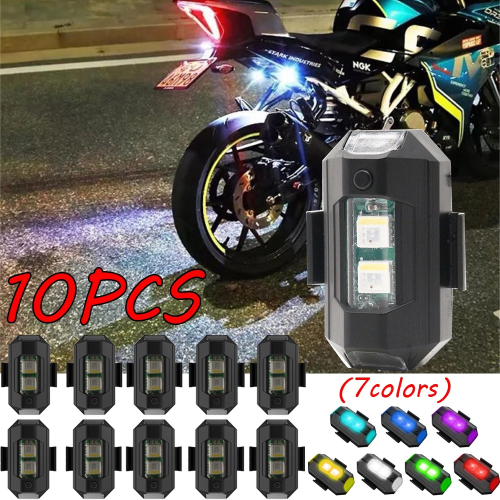 10pcs Luzes Da Motocicleta Rc Drone Levou Luz De Posição Do