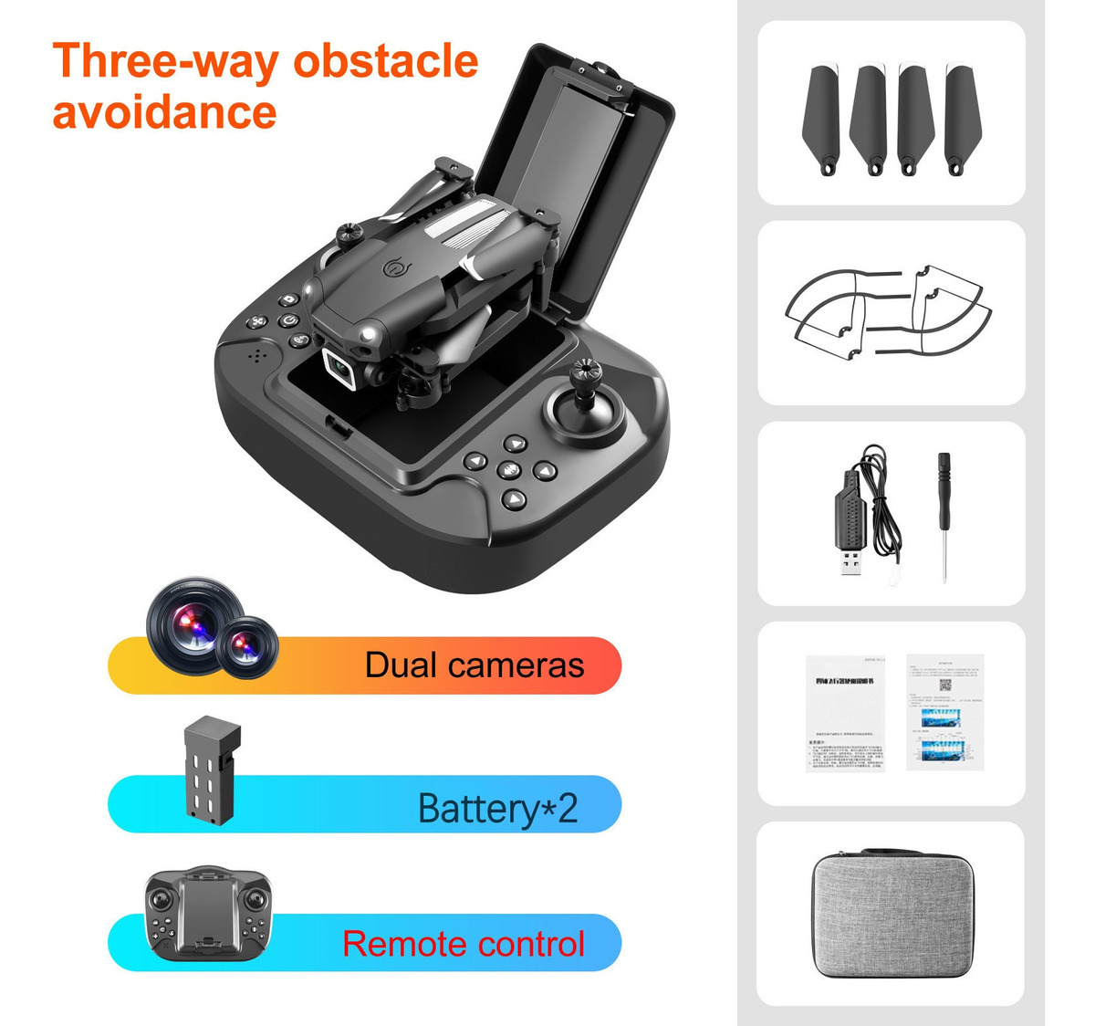 Mini Drone Dobrável De Quatro Eixos S95