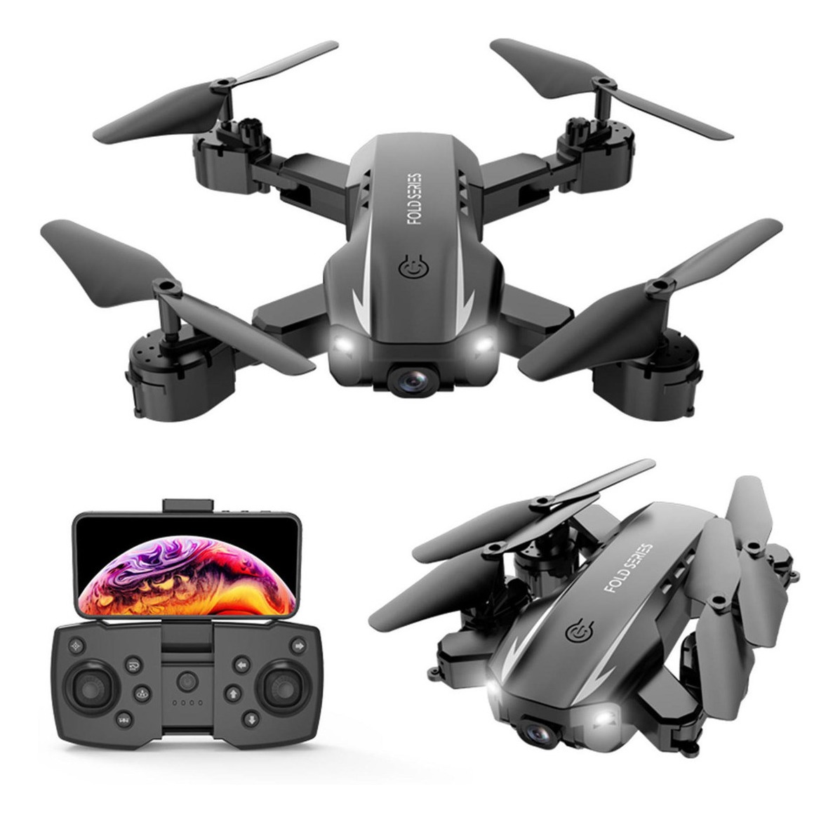 Helicóptero Dobrável Com 3 Modos De 4k Preto Simples - Imagem 5