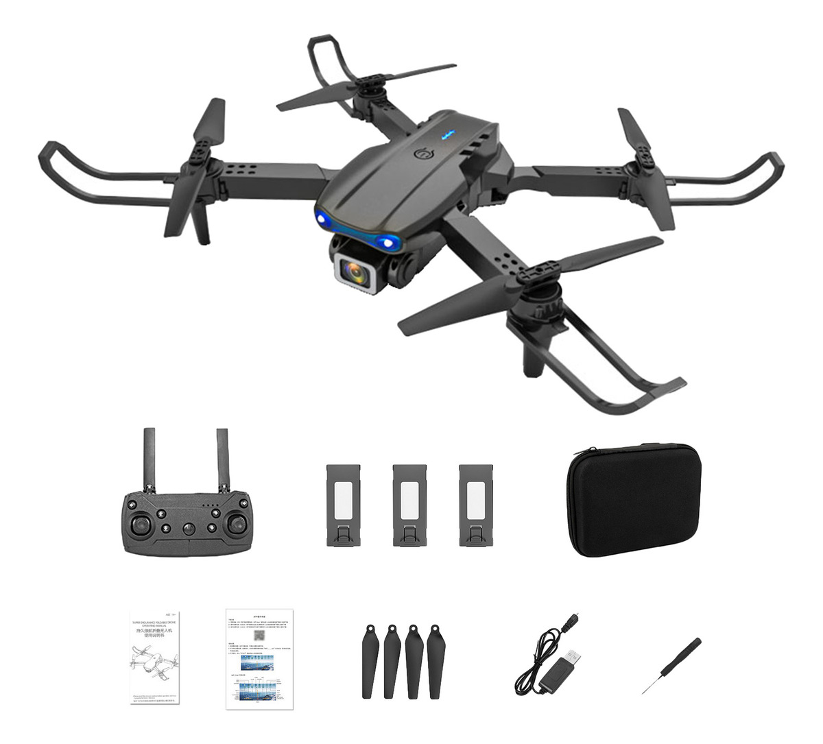 Câmera Wlr/c 4k Dual Hd Fpv 2,4 Ghz 4ch Rc Quadcopter Com 3 - Imagem 10