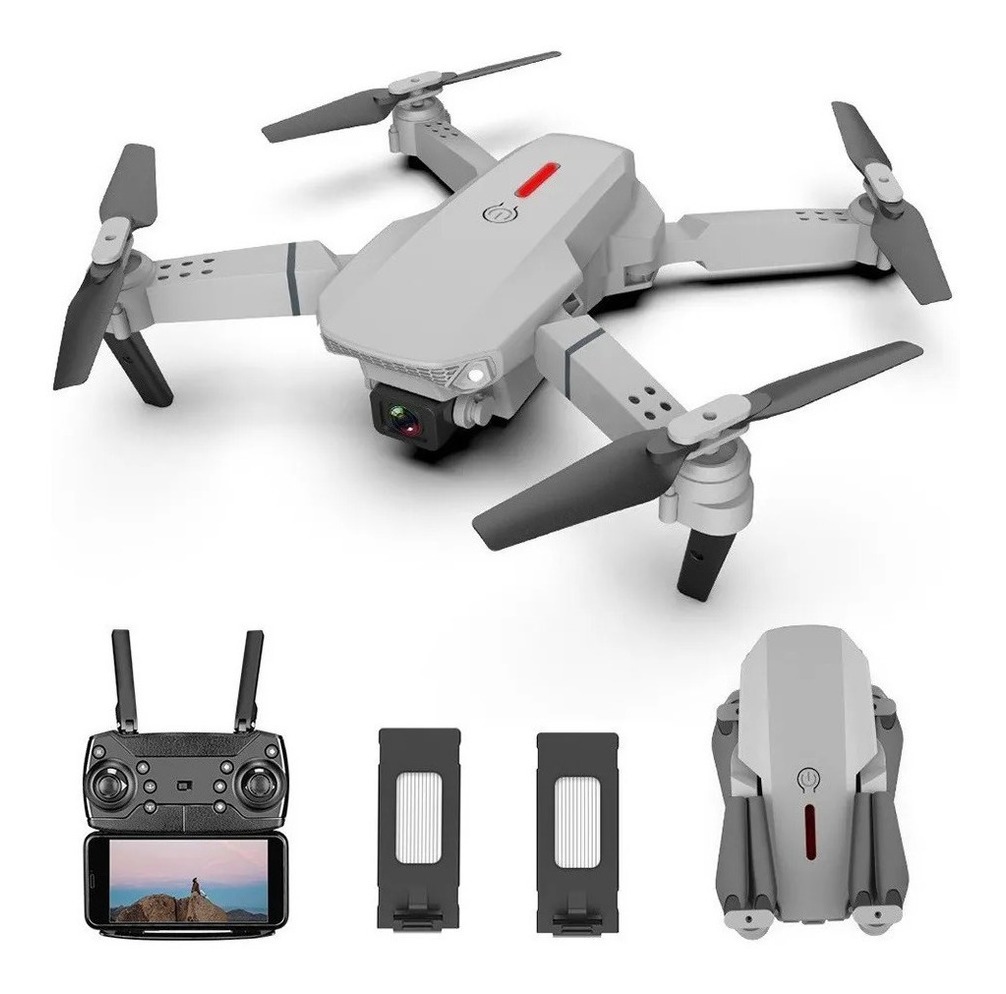 Mini Drone E88 Hd Câmera Dupla Barata + 2 Baterias - Imagem 8