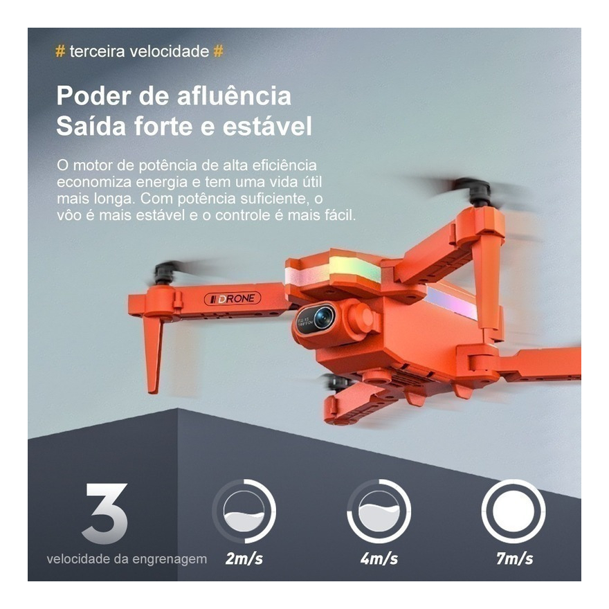 Mini Drone Profissional 4k Crianças+2 Baterias - Imagem 3