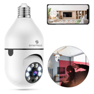 Câmera Ip Segurança Lâmpada Yoosee Panorâmica Wifi1080 Espiã