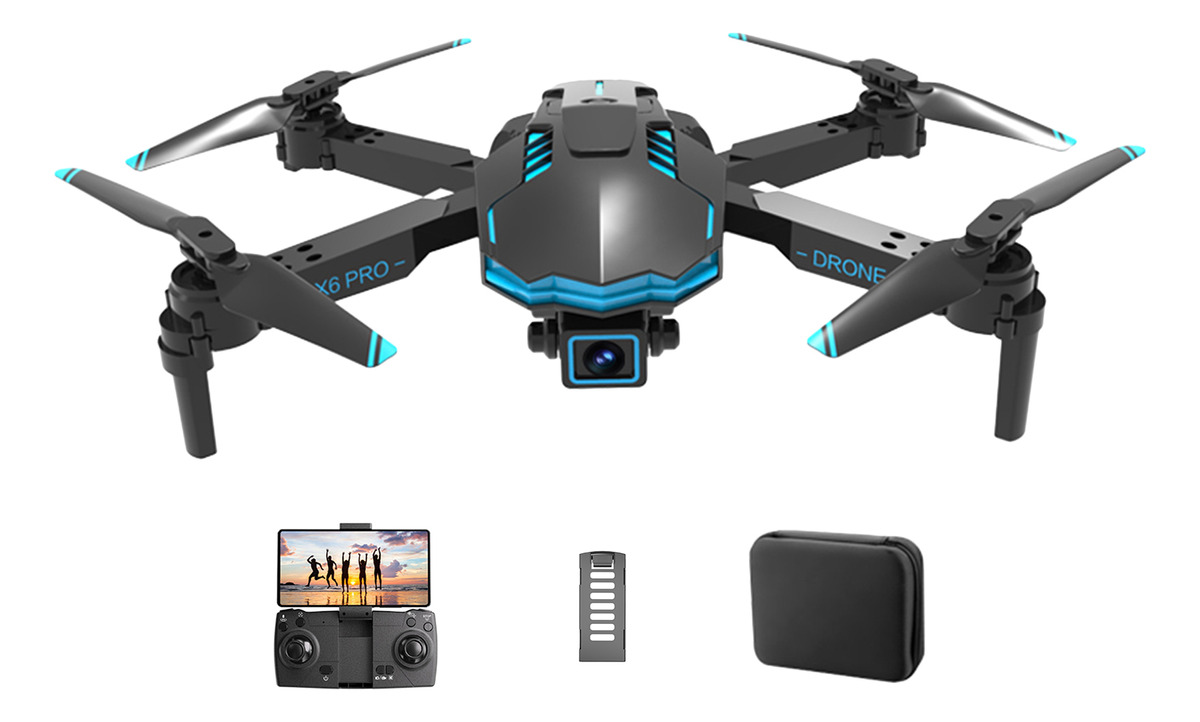 Câmera 4k Rc Drone, Giroscópio De 6 Eixos, Controle Remoto L